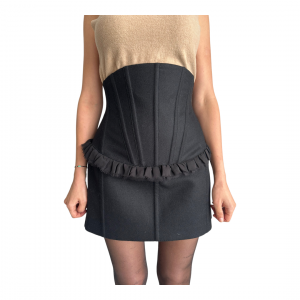 Falda corset negra